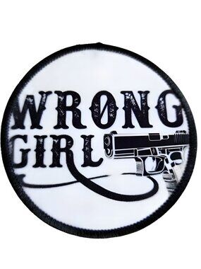 Wrong Girl Western Sublimation DYI Fabric Hat Patch Glue Iron On Sew Hat Patch